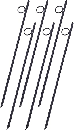 Heavy-Duty Steel Rebar Stakes for Tents and Canopies 18 Inch Heavy-Duty Steel Rebar Stakes for Tents and Canopies 18 Inch