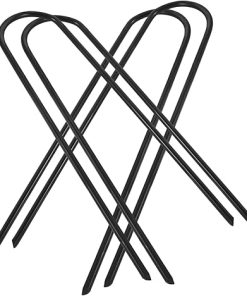 SUPVOX U-Shaped Garden Ground Stakes 4pcs Easy Install Iron Camping