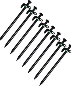 16pcs Heavy Duty Steel Tent Pegs for Camping and Outdoor Use