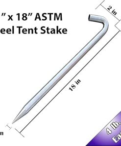 Heavy Duty Steel Tent Stakes for Camping Canopies and Inflatables 2