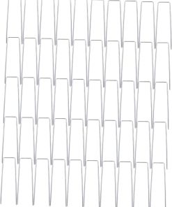 50 Pack Metal Ground Nails U Shaped Stakes for Camping Garden Use