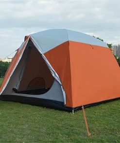 Durable Waterproof 5-6 Person Camping Tent with Carry Bag Orange 2