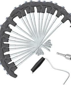 Steel Nail Tent Stake Set 22 Pieces for Outdoor Camping and Beach Use