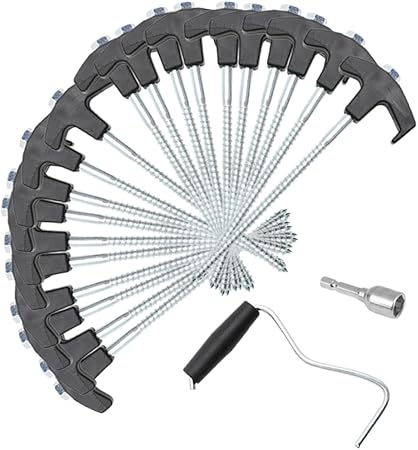 Heavy Duty Steel Tent Stake Set for Easy Outdoor Camping and Gardening Heavy Duty Steel Tent Stake Set for Easy Outdoor Camping and Gardening