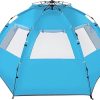 Pismo A-Frame Beach Tent Pop Up Umbrella Shade Aqua Blue 3