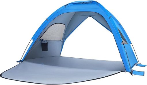 Portable Beach Tent for 3-4 People with UV Protection Easy Setup