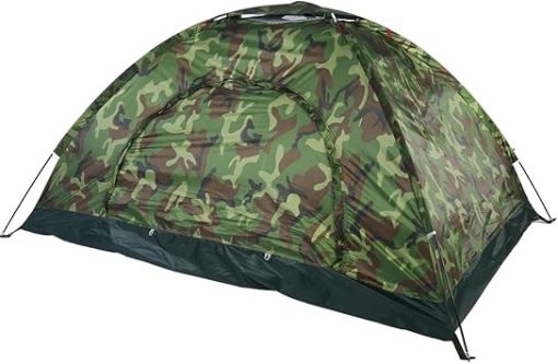Portable 2 Person Camouflage Tent for Camping and Hiking