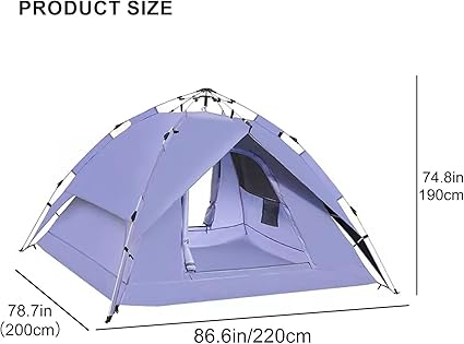 Portable Waterproof Camping Tent with Quick-Open Design for Glamping 2 Portable Waterproof Camping Tent with Quick-Open Design for Glamping - Image 2