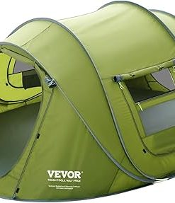 VEVOR Pop Up Tent for 4 Person, Easy Setup Waterproof Camping Tent