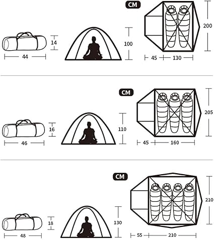 Portable Waterproof Outdoor Camping Tent in Green and White 2 Portable Waterproof Outdoor Camping Tent in Green and White - Image 2