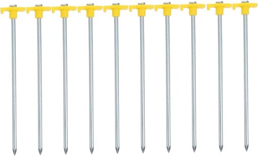 10 Pcs Heavy Duty Ground Nails Tent Stakes for Secure Outdoor Camping
