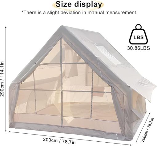 Inflatable Camping Tent for 1-6 Persons Easy Setup Waterproof Glamping - Image 2