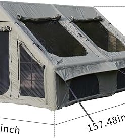 Easy Setup Inflatable Camping Tent 9.8 x 13ft Waterproof Army Green 2