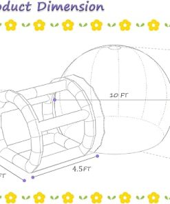 Inflatable Clear House Inflatable Bubble Camping Tent Waterproof Dome Camping Cabin Commercial Grade PVC Bubble House with Blower&Pump 2