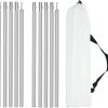 Tent Pole Support Frames Kit 2pcs Set 115cm Telescoping Camping Poles 4