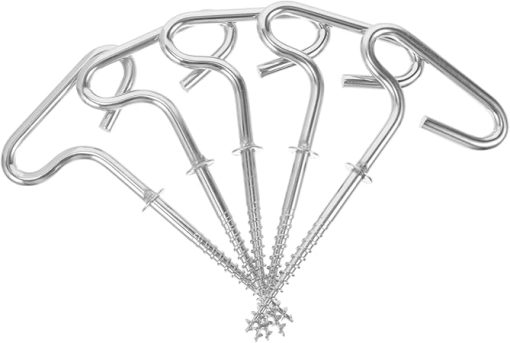 Portable Ice Fishing Tent Stakes Set 6 Metal Nail Camping Supplies