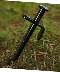 SUPVOX 6 Pack Metal Ground Stakes for Tents and Tarps Camping Use 2
