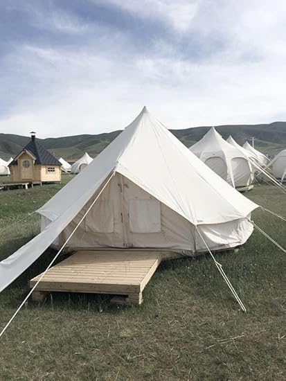 Cotton Canvas Glamping Tent 5M for Family Camping and Outdoor Fun 2 Cotton Canvas Glamping Tent 5M for Family Camping and Outdoor Fun - Image 2