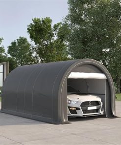 Durable Water-Resistant Camping Tent Easy Setup Gray Color