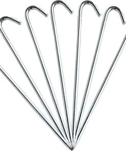 Heavy Duty Steel Tent Stakes for Camping Canopies and Inflatables 25 Pack