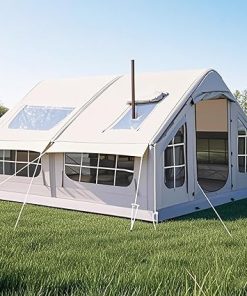 Large Inflatable Camping Tent for 4-8 People with Stove Jack