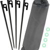 Heavy Duty Steel Tent Stakes 4pcs Camping Canopy Tarp Replacement 4