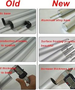 Tent Pole Support Frame Kit 2.4m Aluminum Heavy Duty Adjustable Poles 2