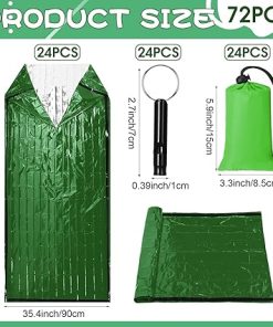 Qunclay 24 Set Emergency Sleeping Bag Survival Bivvy Sack Blankets 2