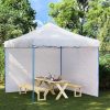 JCSD Sunshade Shelter with Professional Folding Party Tent, Easy to Transport, Heavy-Duty Aluminum Frame, Wine Red, 19.7’x9.8′ 3