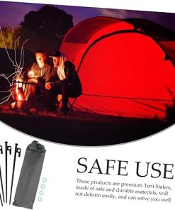 Heavy Duty Tent Stakes Set 9pcs Windproof Canopy Floor Nails 2