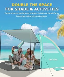 Gorich Beach Tent Canopy Easy Setup 3-6 Person UV Protection 10x9ft 2
