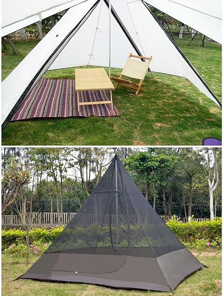 Pyramid Teepee Tent for 3-4 People Outdoor Camping and Hiking 2 Pyramid Teepee Tent for 3-4 People Outdoor Camping and Hiking - Image 2