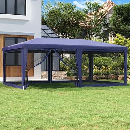 Outdoor Shelter with Mesh Sidewalls and Water-Resistant Canopy Outdoor Shelter with Mesh Sidewalls and Water-Resistant Canopy