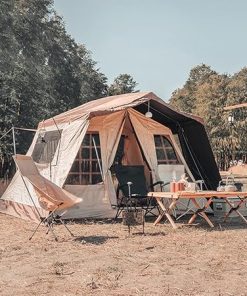 Family 5-8 Person Camping Tent with Top Rainfly for Outdoor Use 2