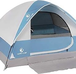 Alpha Camp 3 or 4 Person Lightweight Waterproof Camping Dome Tent