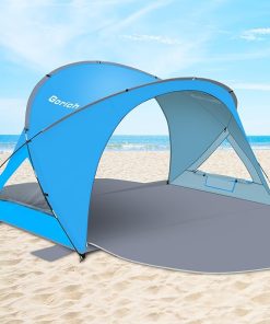 Gorich Beach Tent for 6 People with Extra-Large Sandproof Waterproof Beach Blanket, 10x9ft 2