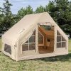 4-5 Person Waterproof Camping Tent with Rainfly and Mosquito Windows 3