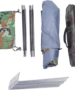 Collapsible 4 Person Camping Tent Canopy with Carry Bag for Outdoors 2