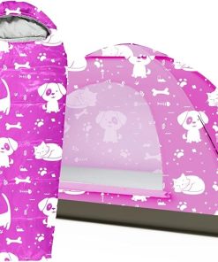 Kids Sleeping Bag and Tent Set for Best Friends Sleepovers