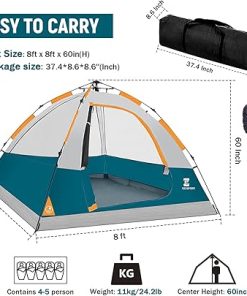EZ-Sport 4 Person Pop Up Camping Tent Waterproof Windproof Outdoor Tent 2