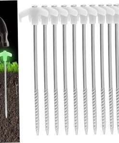 10Pcs 9.8in Heavy Duty Ground Anchors for Camping and Garden Stakes