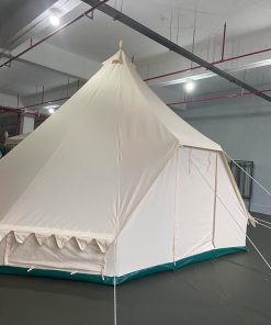 Durable Beige Canvas Camping Tent 19.68×13.1ft Family Friendly 2