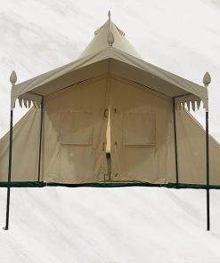 British Bell Tent with 8.53ft * 6.56ft Porch (Beige) – Spacious, Durable & Stylish for Camping, Glamping, and Outdoor Adventures