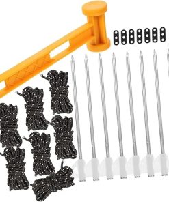 KESYOO 12pcs Tent Stakes Set Windproof Camping Ground Nails Easy Use