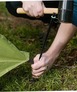 Ground Pegs Camping Set with Glow Tent Lights Steel Sand Stakes 2