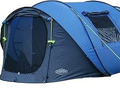 Kamp-Rite Pop Up Tunnel Tent for 3 People Easy Setup and Lightweight