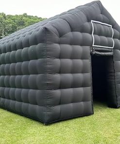 Large Black Inflatable Cube Tent for Outdoor Events and Parties
