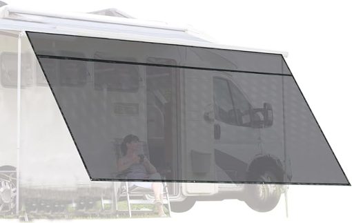 Durable 6x15ft RV Sun Shade for Camping with Easy Zippered Design