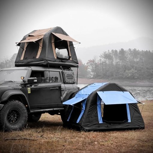 Amphibious Inflatable Rooftop Tent for Easy Camping on SUVs and Trucks - Image 2