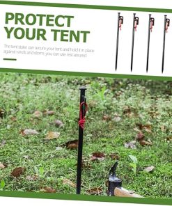 KICHOUSE 4Pcs Heavy Duty Tent Stakes and Storage Bag for Camping 2